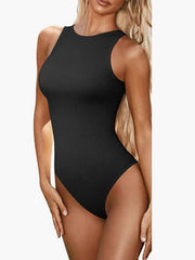 women‘s sexy round neck sleeveless bodysuit - 808Lush